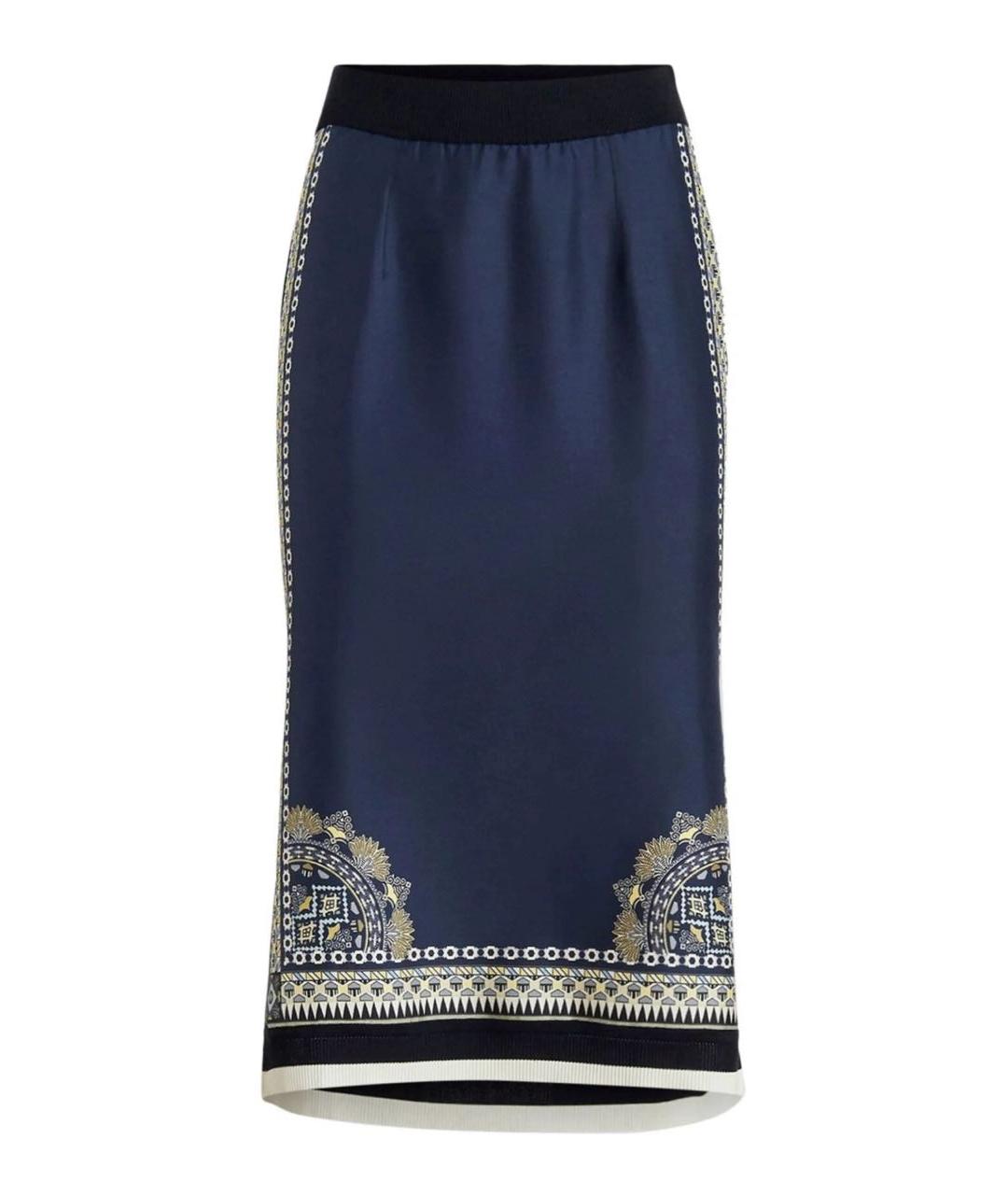 ETRO Темно-синяя юбка миди, фото 1