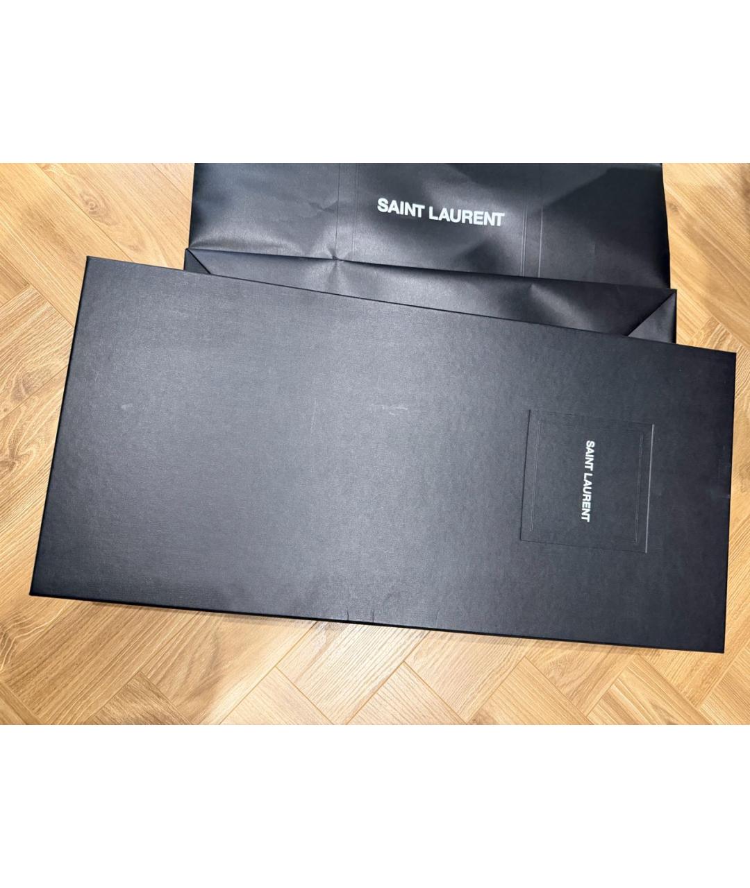 SAINT LAURENT Черные сапоги из лакированной кожи, фото 7