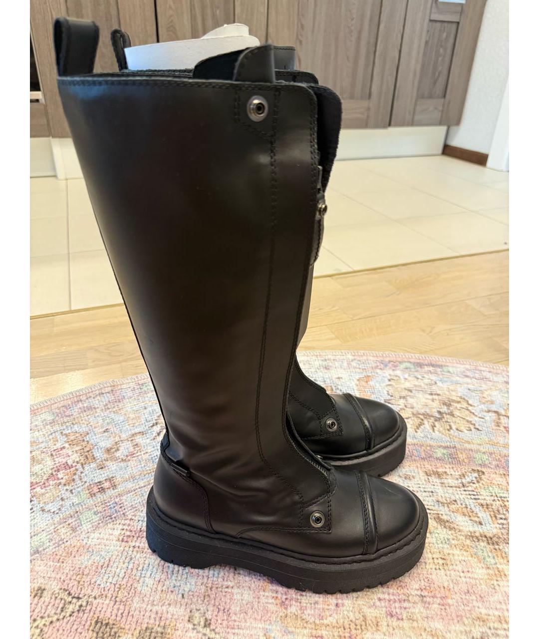 ARMANI EXCHANGE Черные кожаные сапоги, фото 5