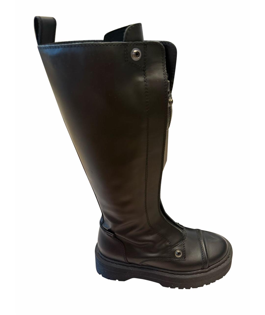 ARMANI EXCHANGE Черные кожаные сапоги, фото 1