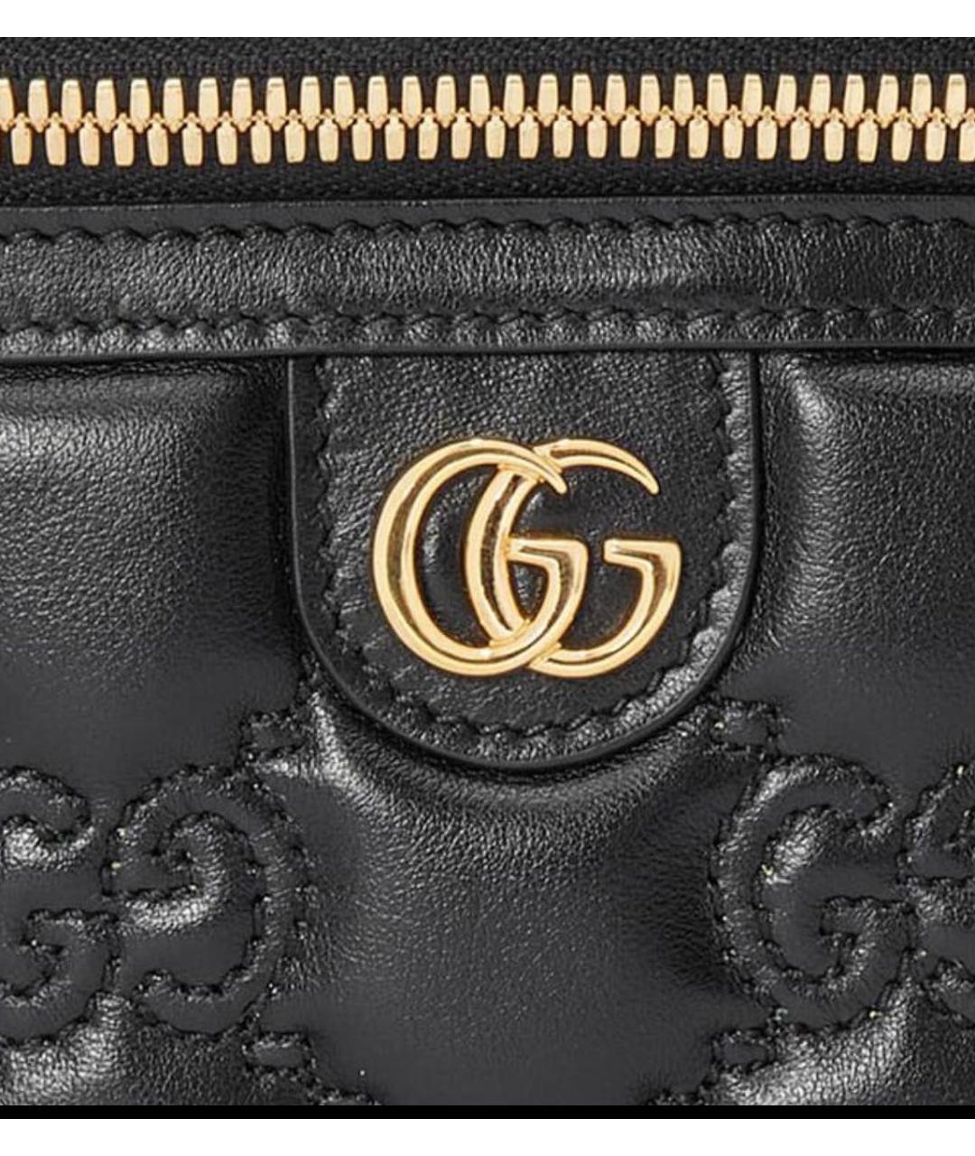 GUCCI Черная кожаная сумка через плечо, фото 5