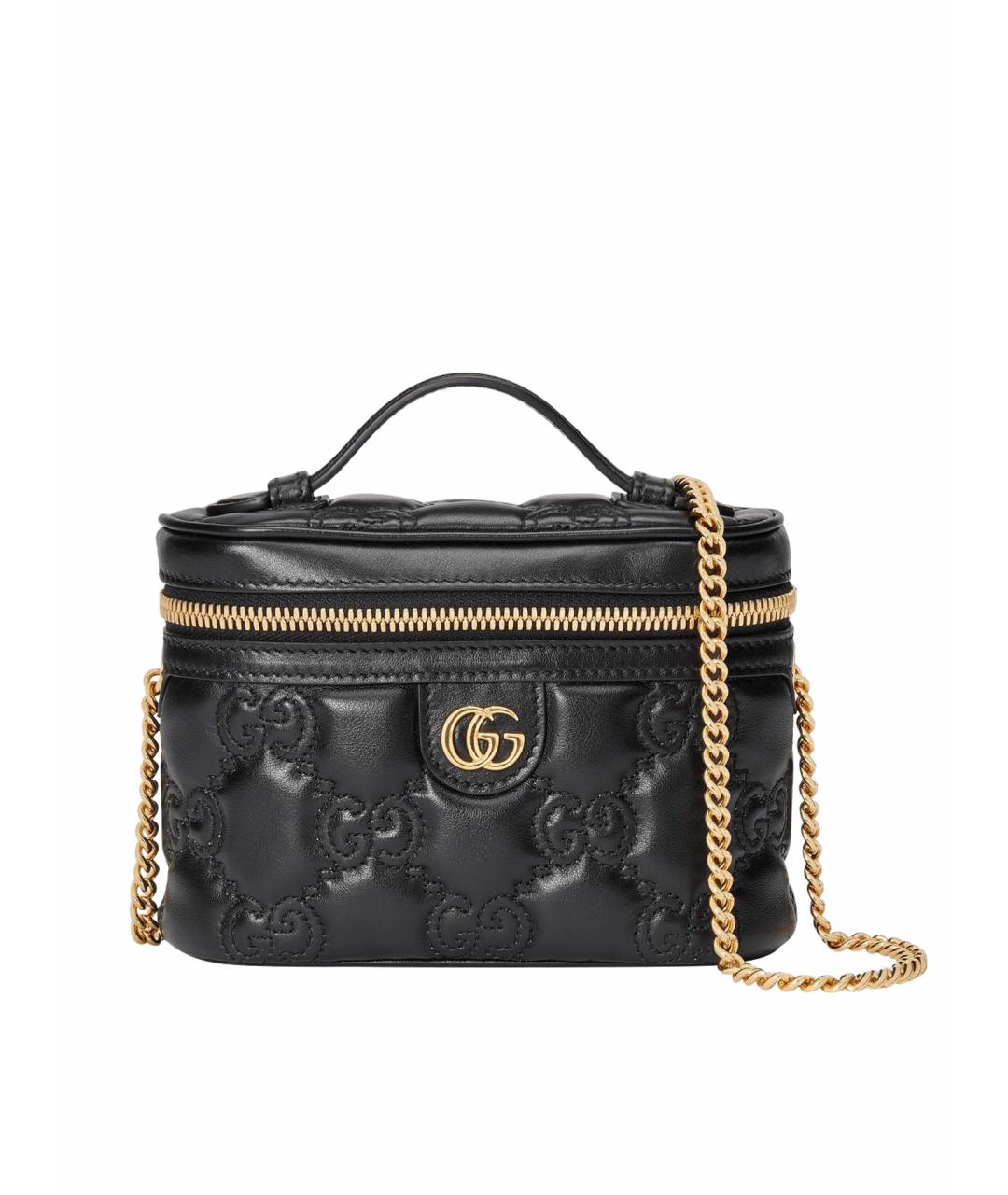 GUCCI Черная кожаная сумка через плечо, фото 1