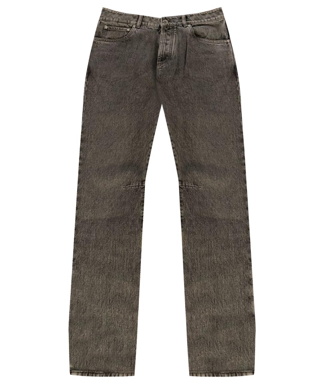 BRUNELLO CUCINELLI Голубые хлопковые прямые джинсы, фото 1