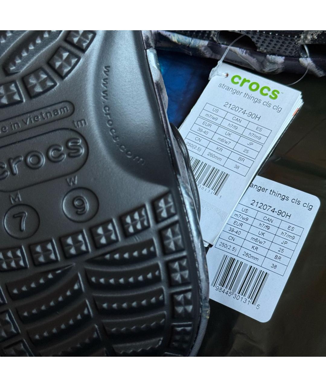 CROCS Черные резиновые сабо, фото 6