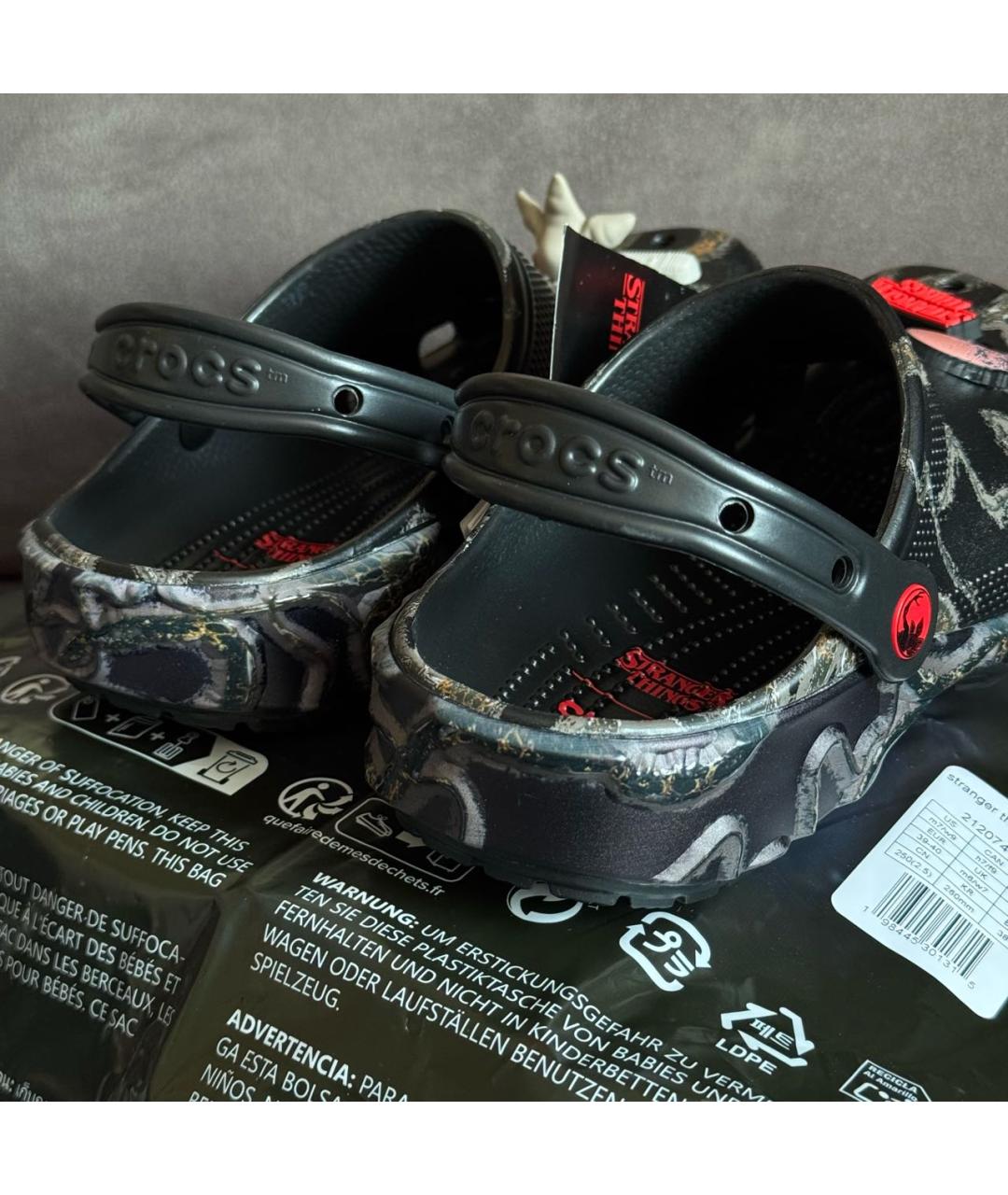 CROCS Черные резиновые сабо, фото 3