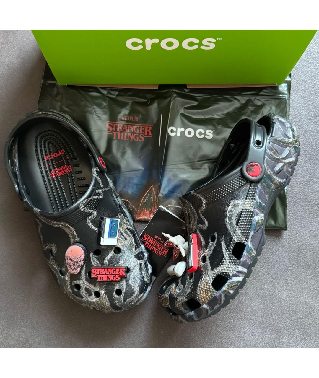 CROCS Черные резиновые сабо, фото 5