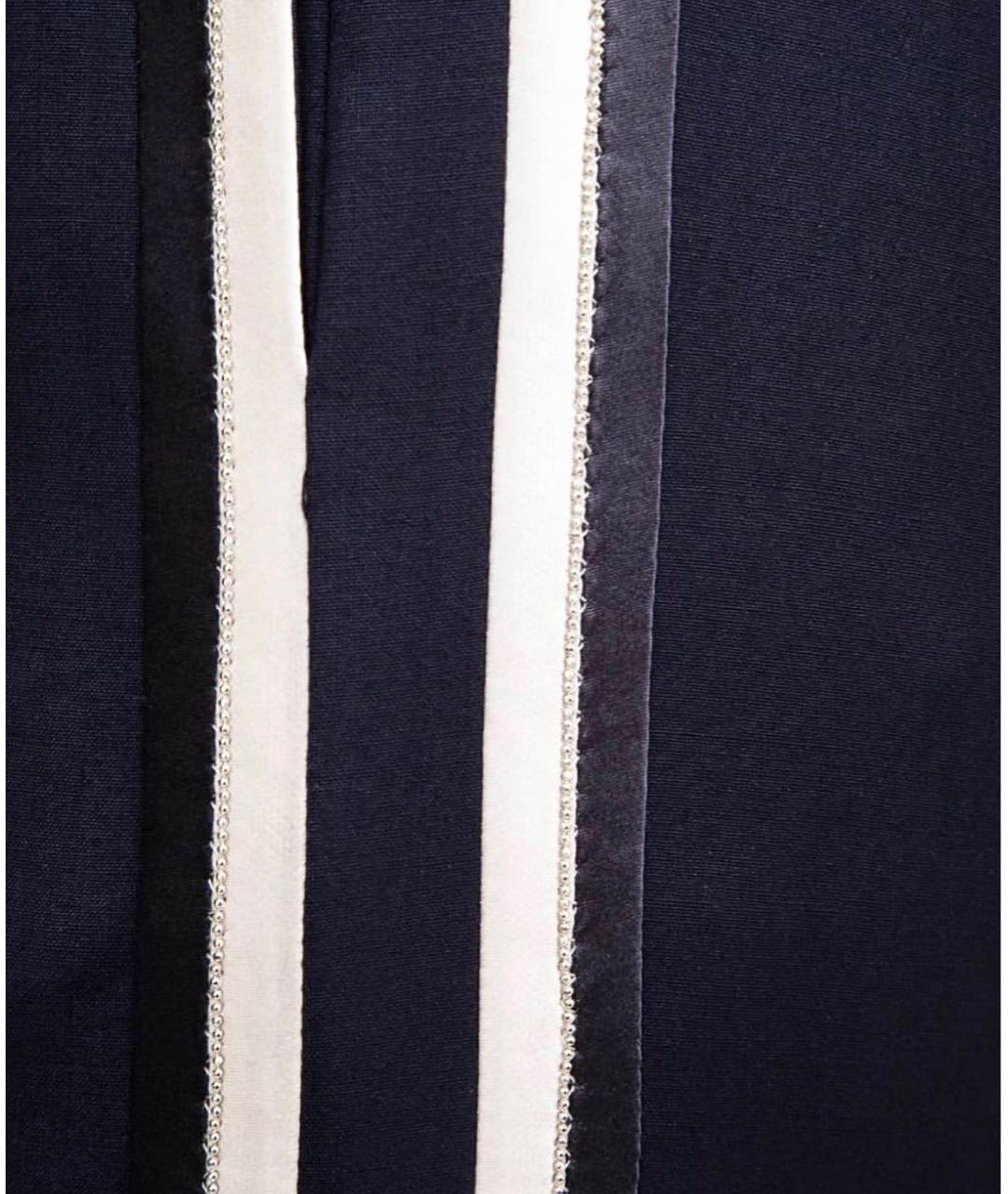 PESERICO Темно-синие шерстяные прямые брюки, фото 5