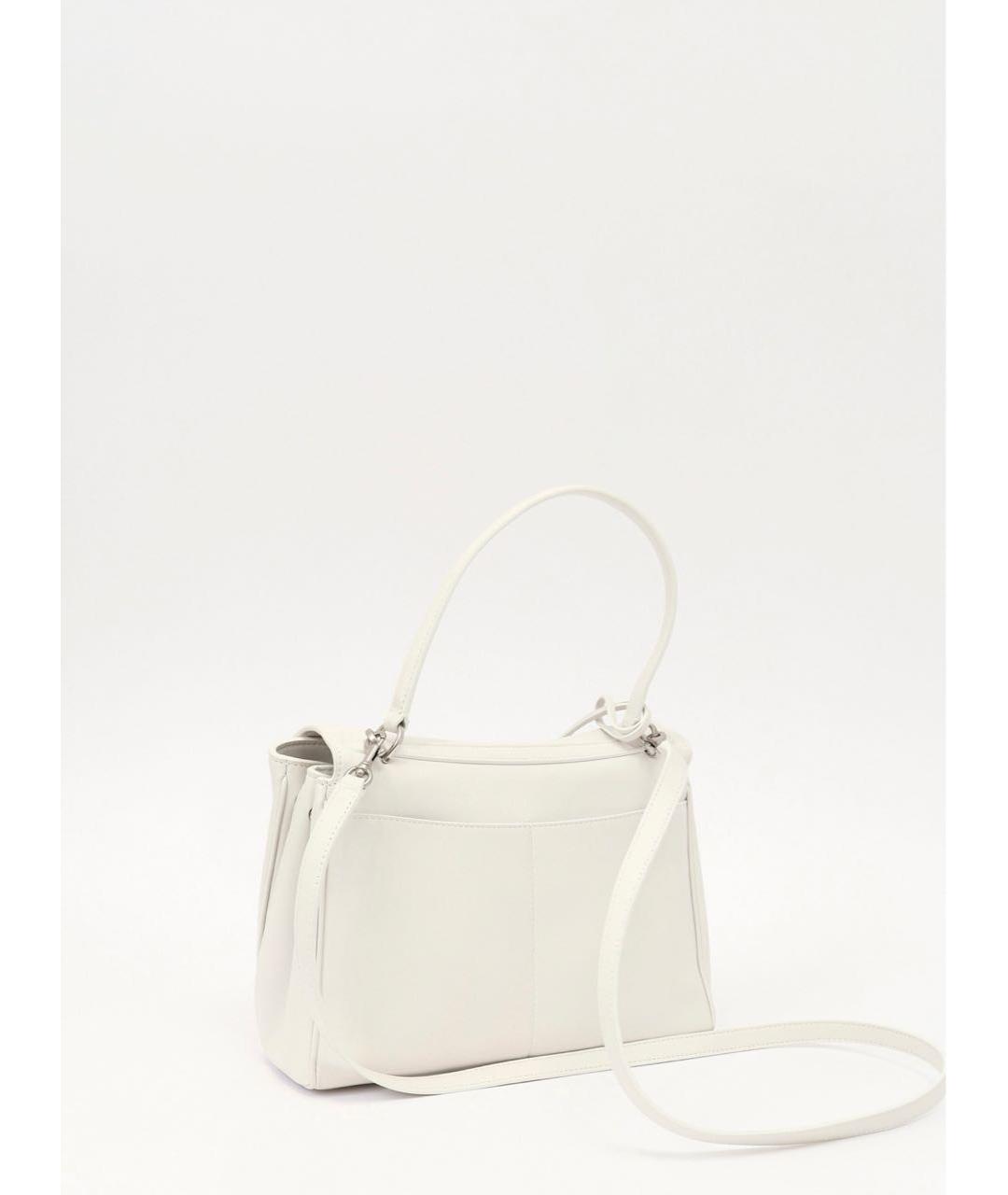 BALENCIAGA Белая кожаная сумка через плечо, фото 3