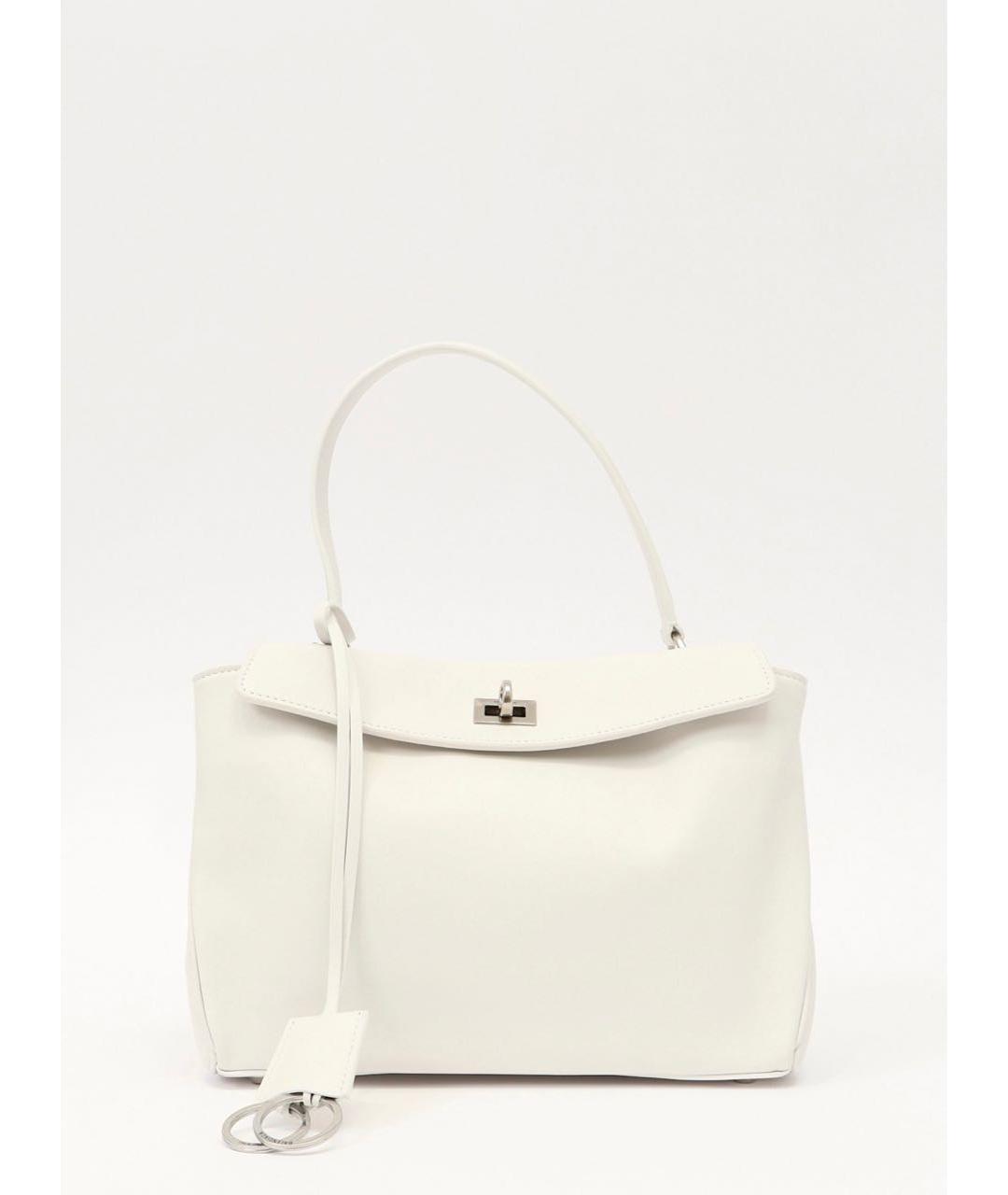 BALENCIAGA Белая кожаная сумка через плечо, фото 9