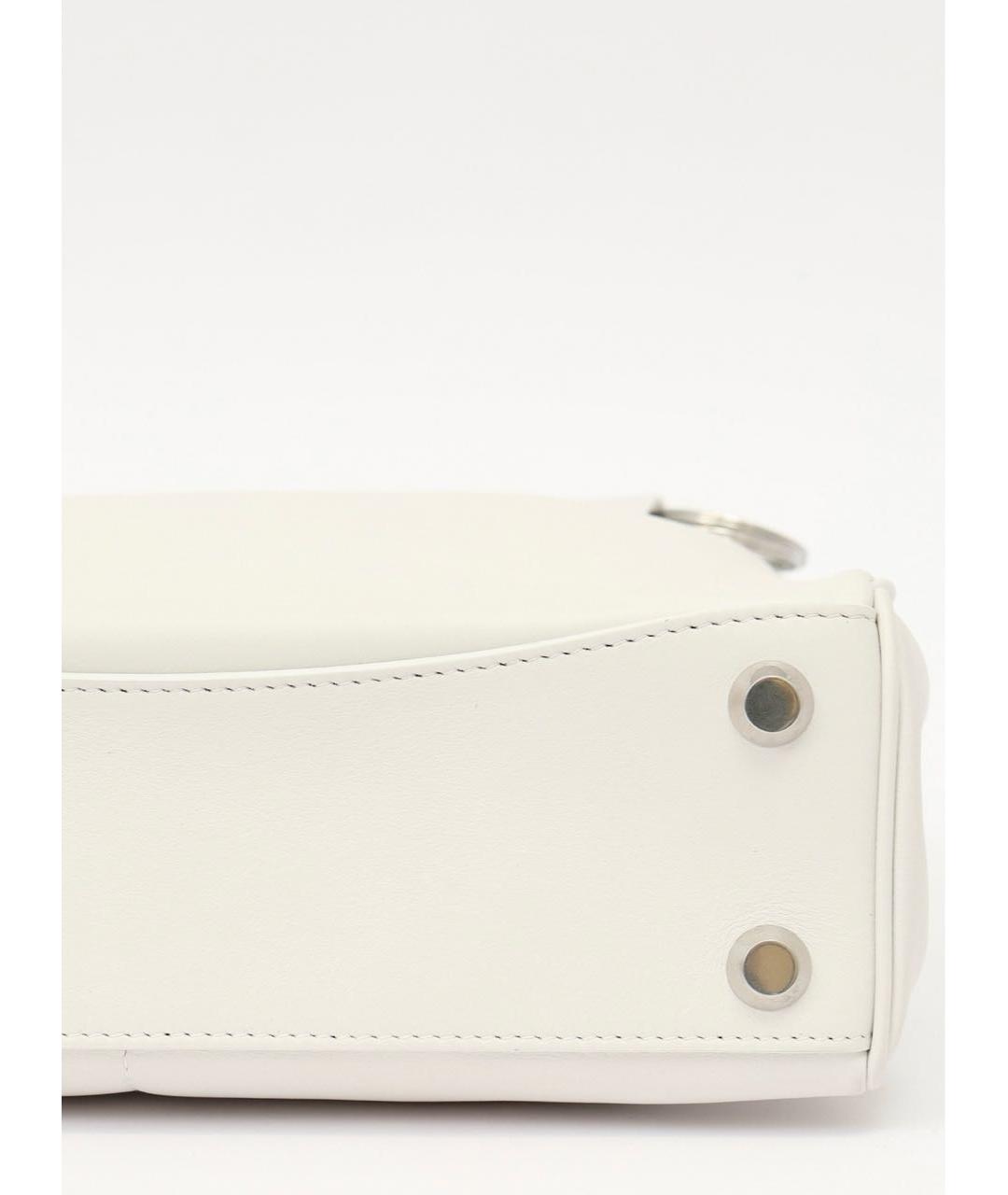 BALENCIAGA Белая кожаная сумка через плечо, фото 6