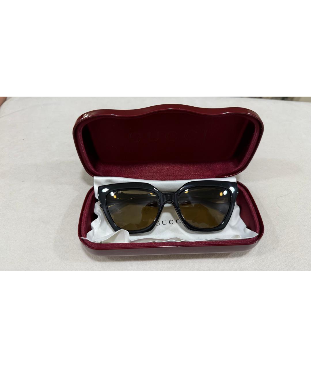 GUCCI Черные пластиковые солнцезащитные очки, фото 6