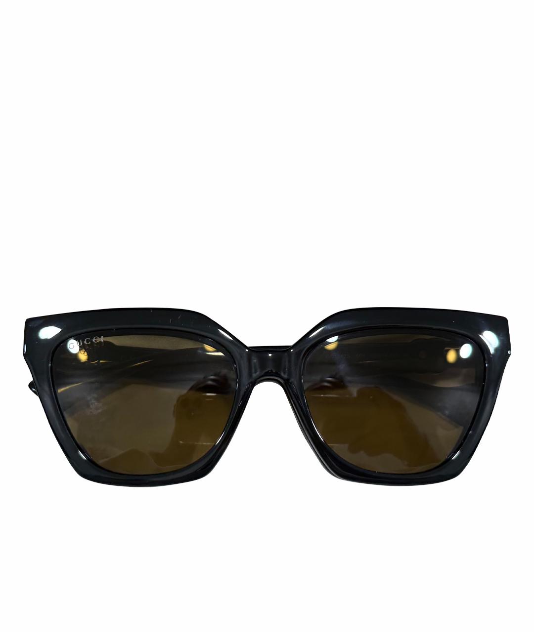 GUCCI Черные пластиковые солнцезащитные очки, фото 1