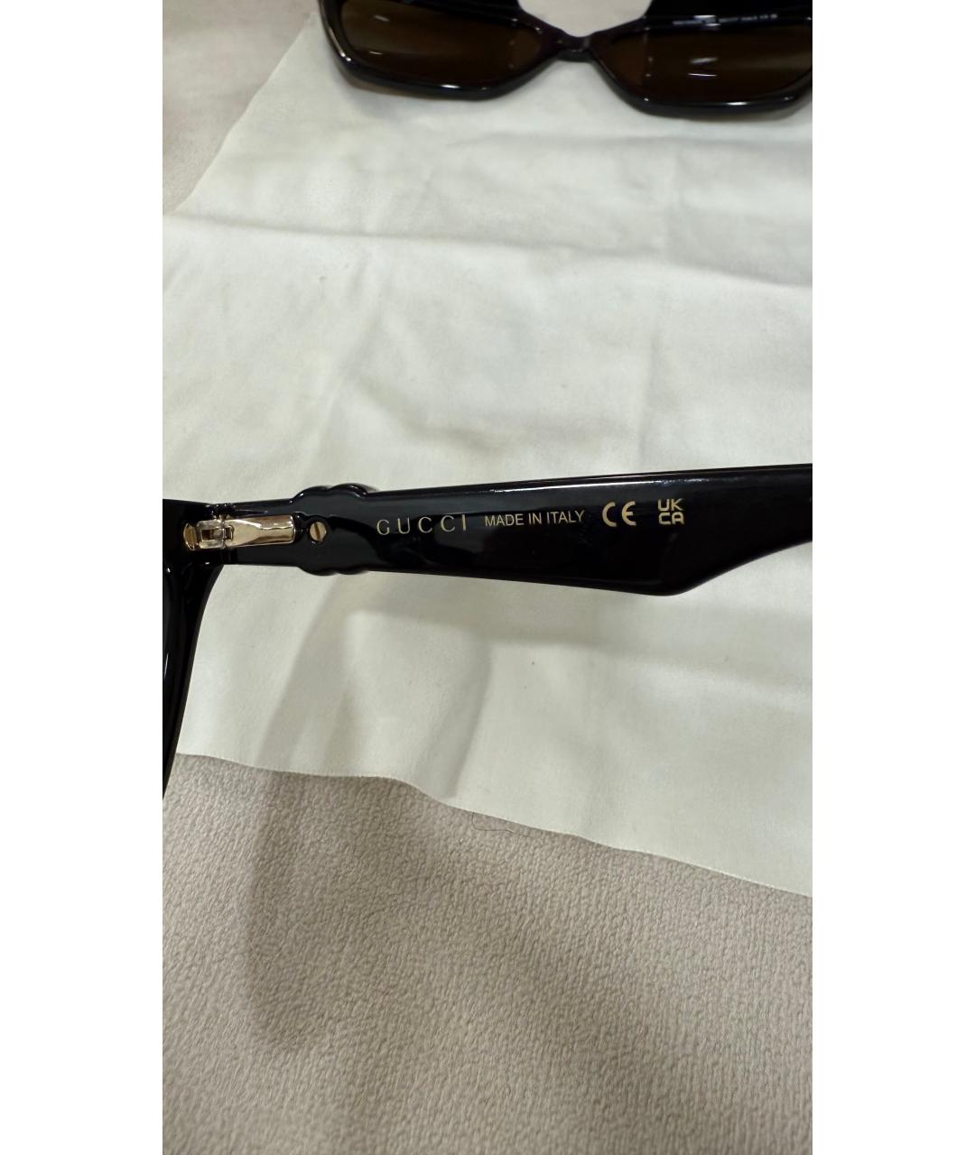 GUCCI Черные пластиковые солнцезащитные очки, фото 5