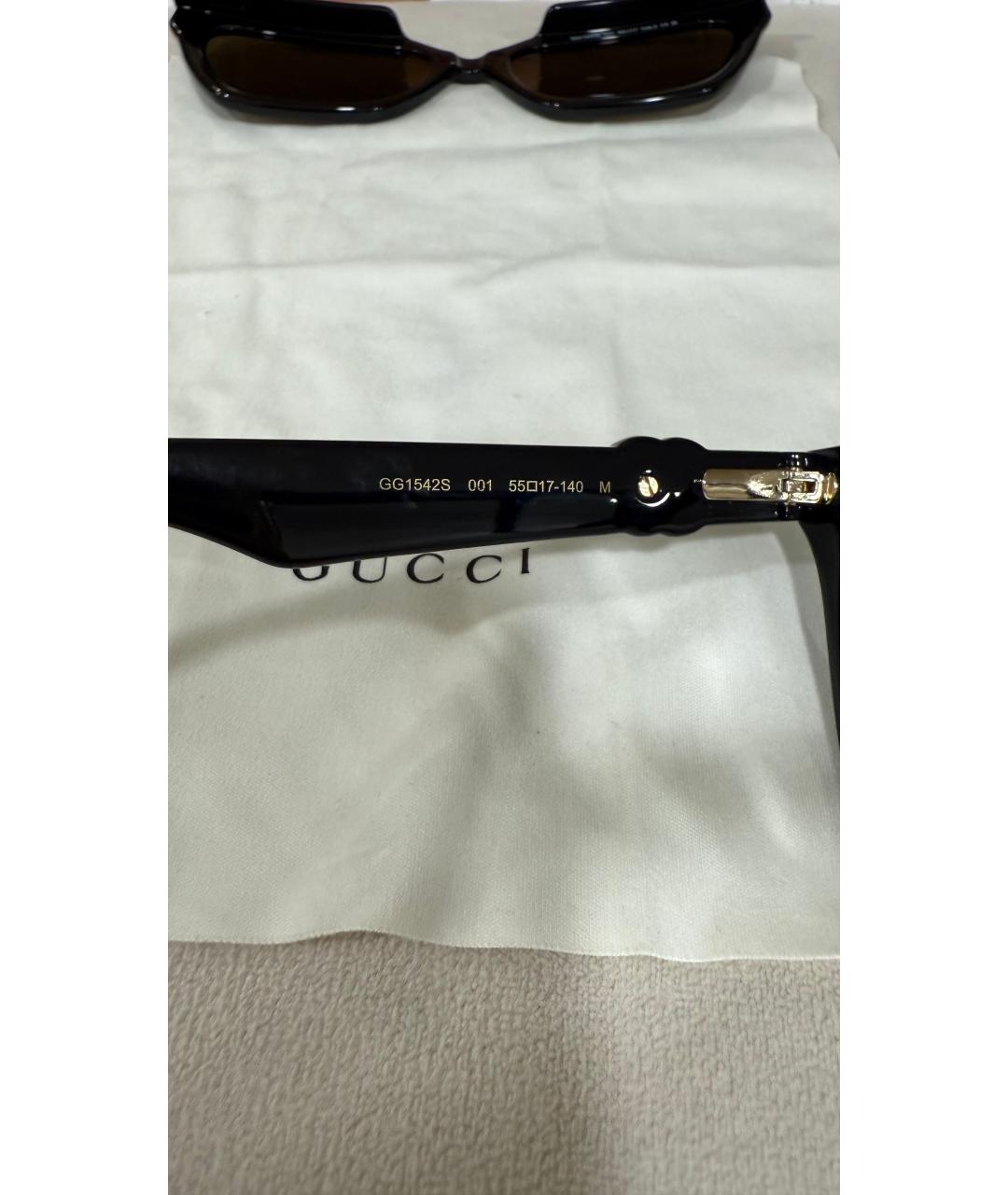 GUCCI Черные пластиковые солнцезащитные очки, фото 4