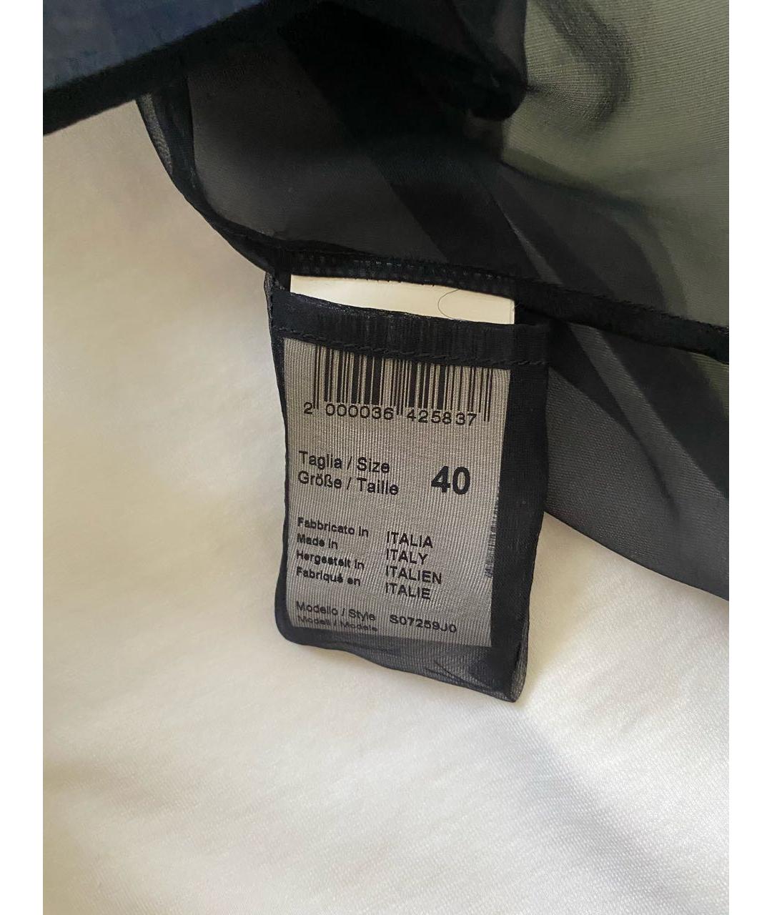 PESERICO Темно-синяя шелковая блузы, фото 8