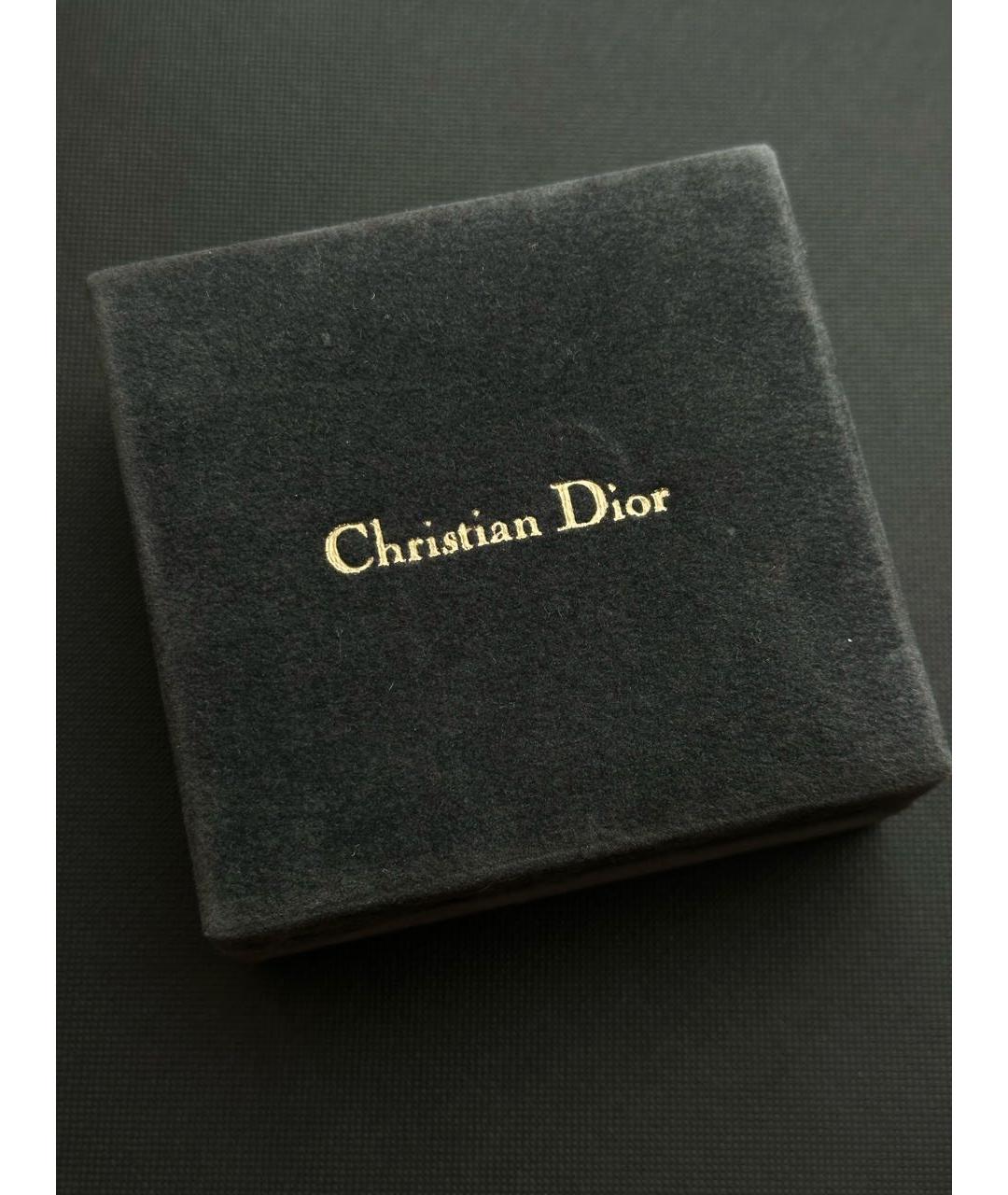 CHRISTIAN DIOR Золотые металлические запонки, фото 4