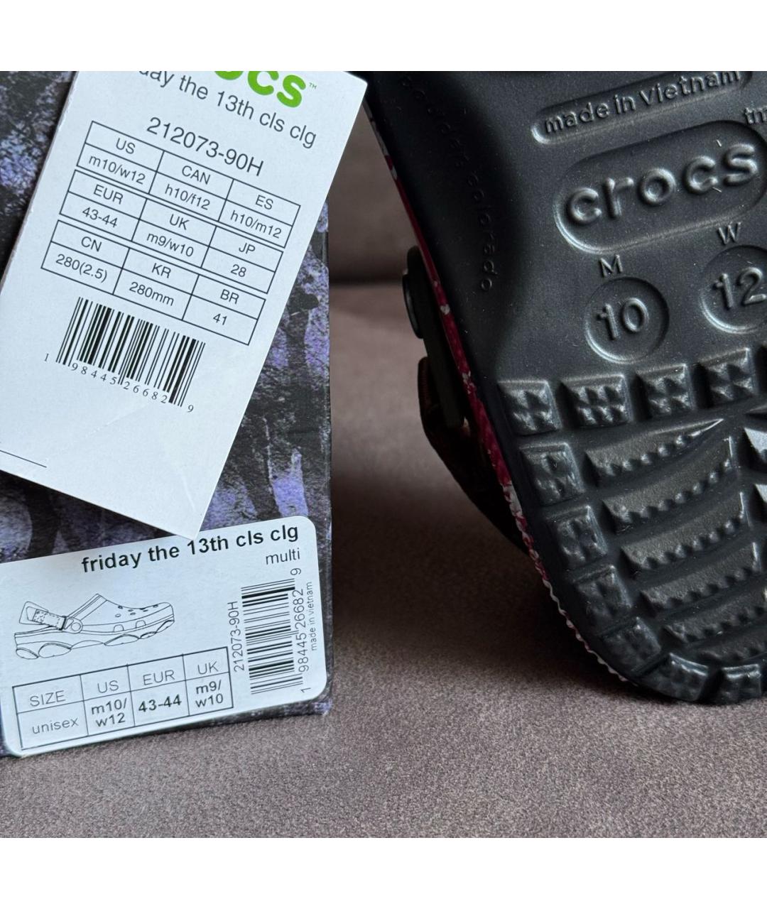 CROCS Красные резиновые шлепанцы, фото 6