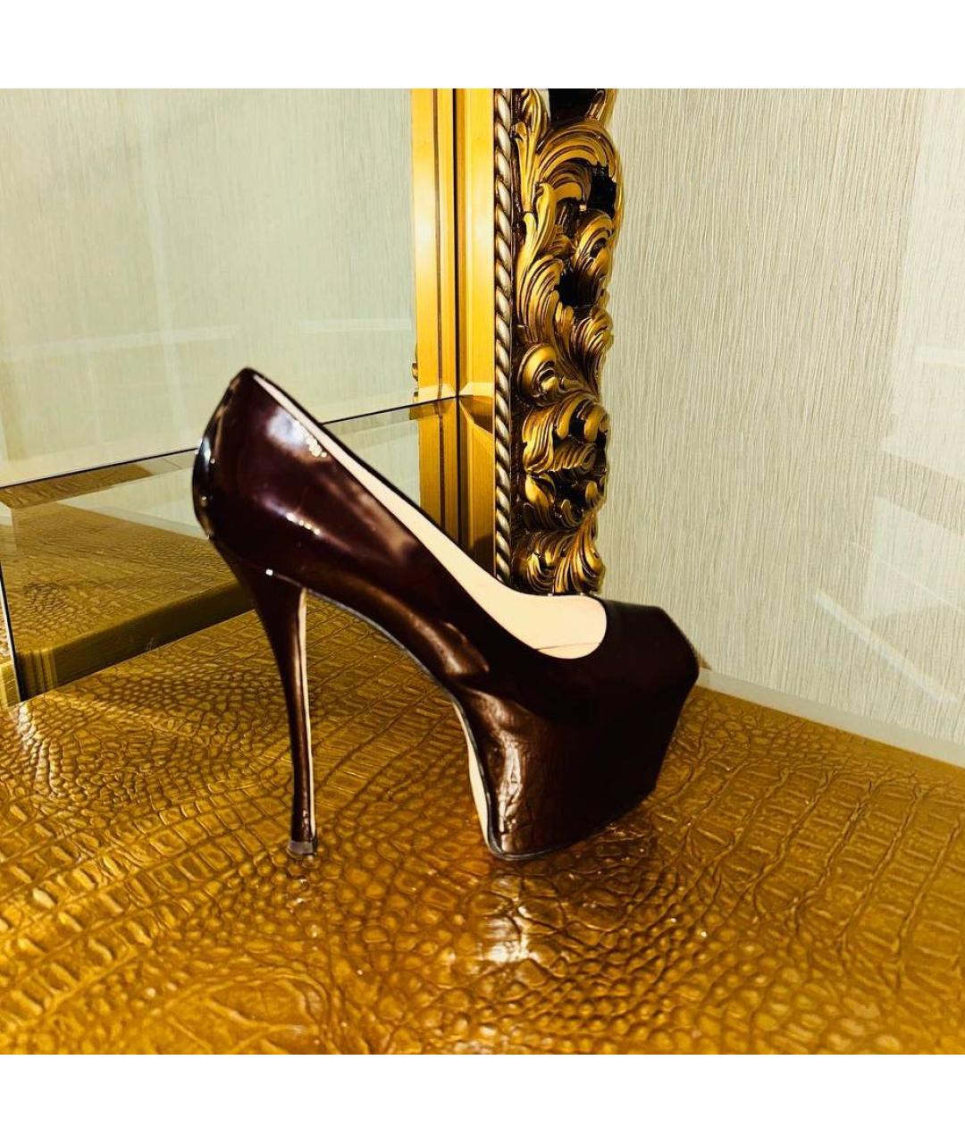 GIUSEPPE ZANOTTI DESIGN Бордовые туфли из лакированной кожи, фото 5