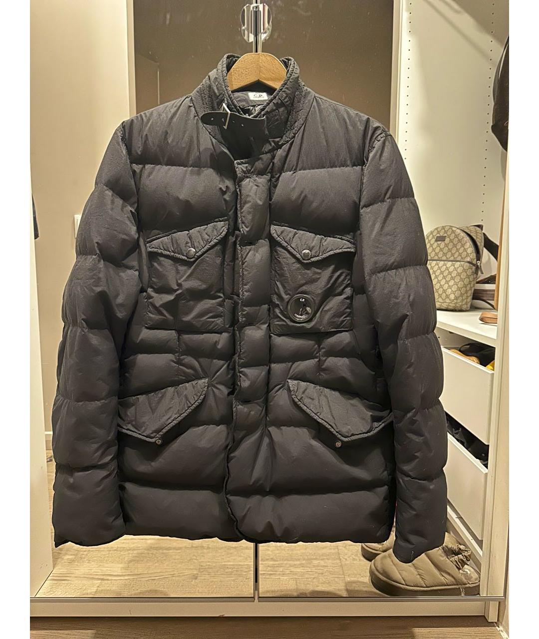 CP COMPANY Черный полиэстеровый пуховик, фото 6