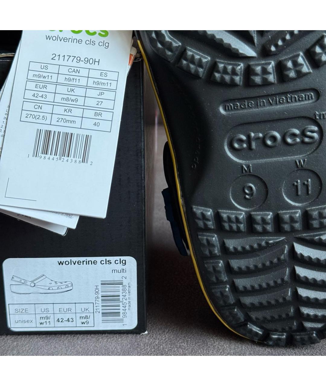 CROCS Синие резиновые шлепанцы, фото 6