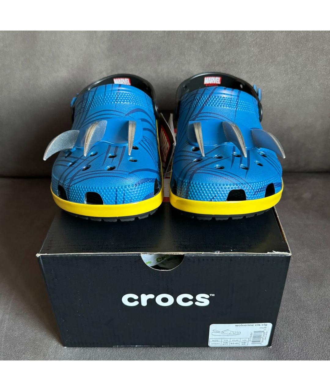 CROCS Синие резиновые шлепанцы, фото 2