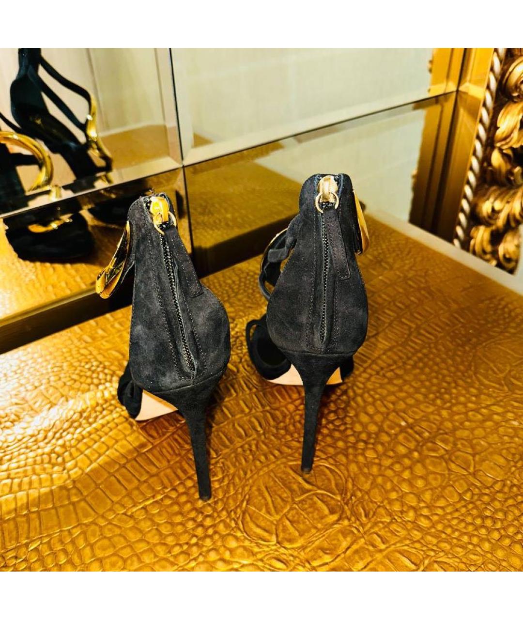 GIUSEPPE ZANOTTI DESIGN Черные замшевые туфли, фото 3