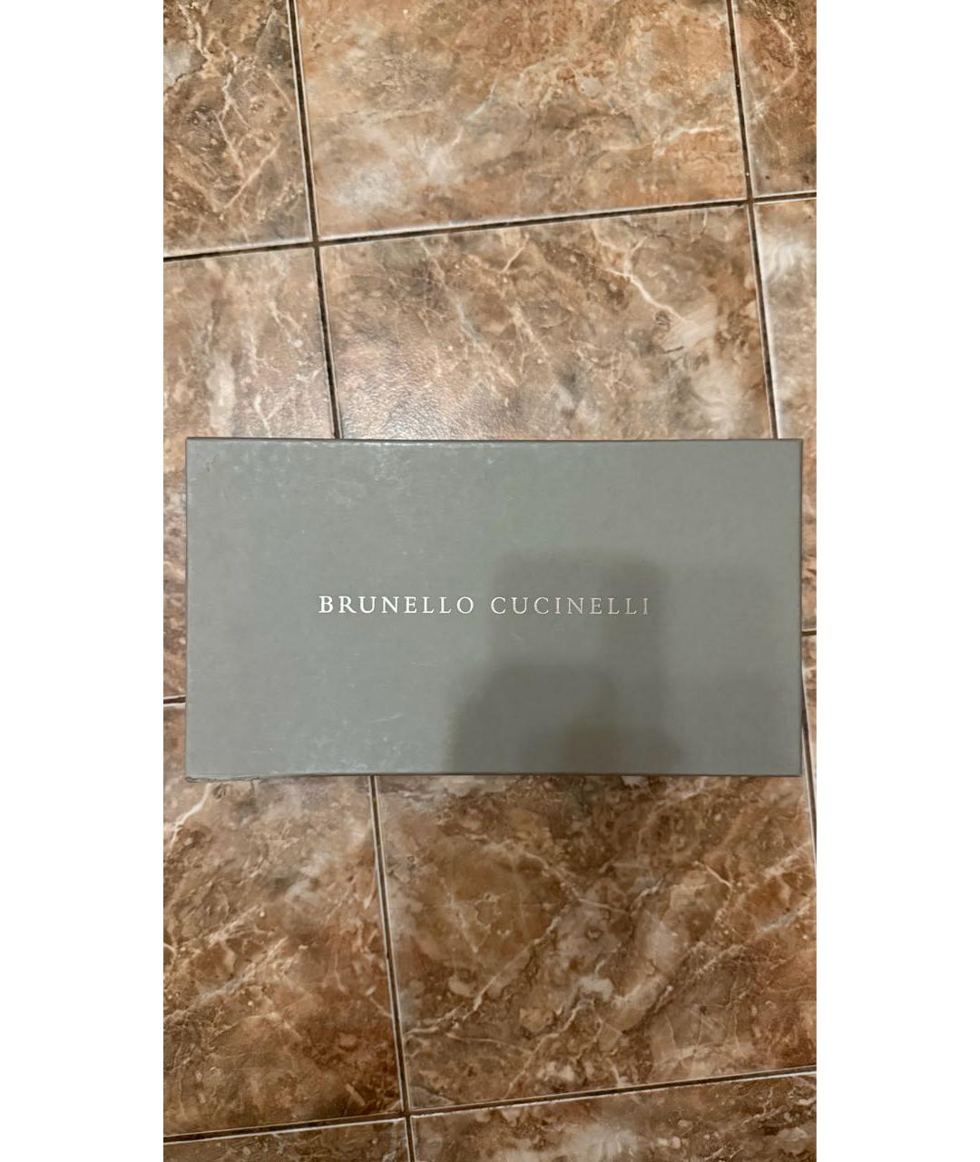 BRUNELLO CUCINELLI Серые замшевые низкие кроссовки / кеды, фото 7