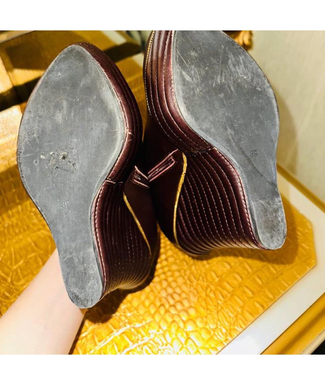 LE SILLA Коричневые кожаные ботильоны, фото 4