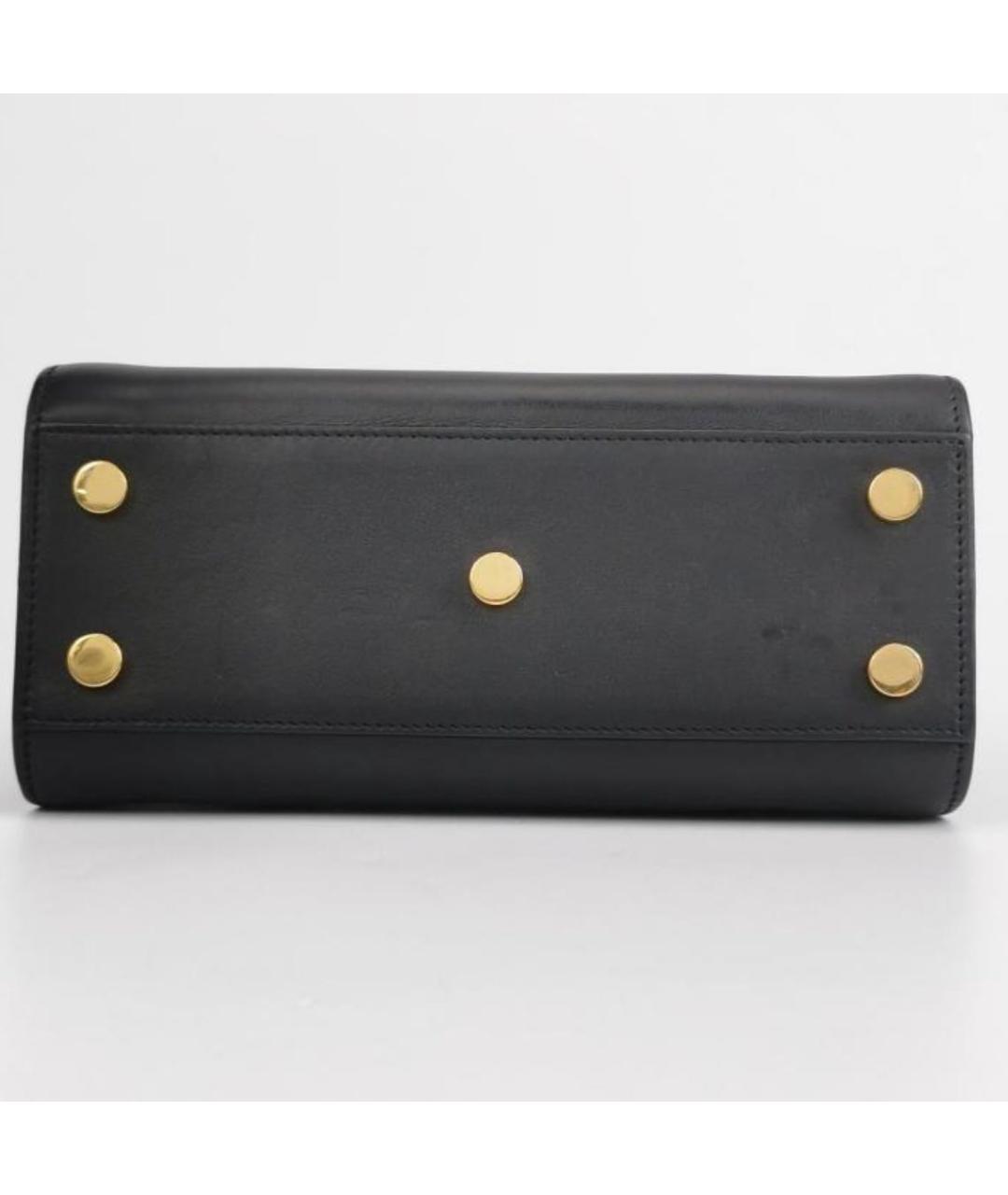 SAINT LAURENT Черная кожаная сумка тоут, фото 6