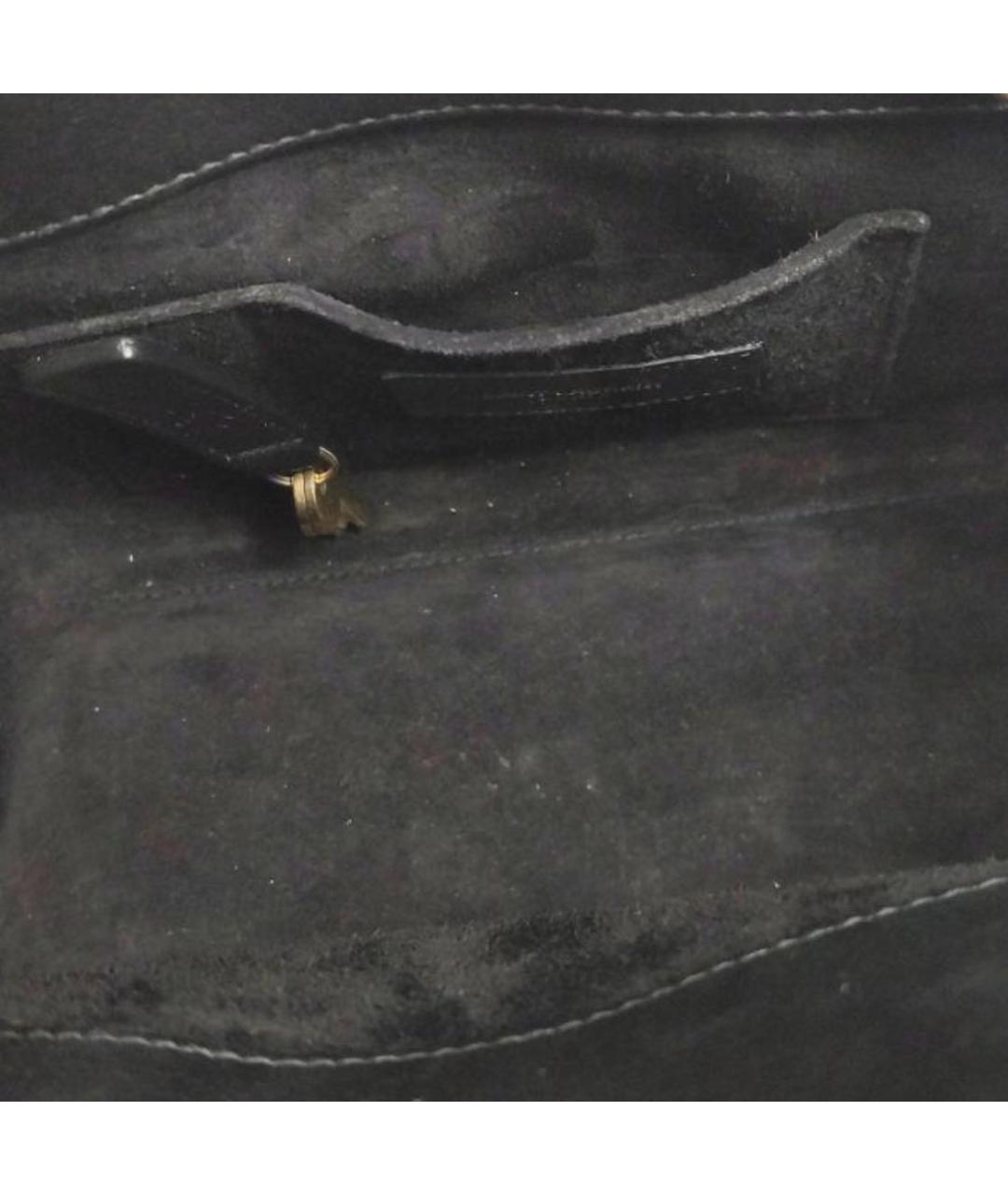 SAINT LAURENT Черная кожаная сумка тоут, фото 7