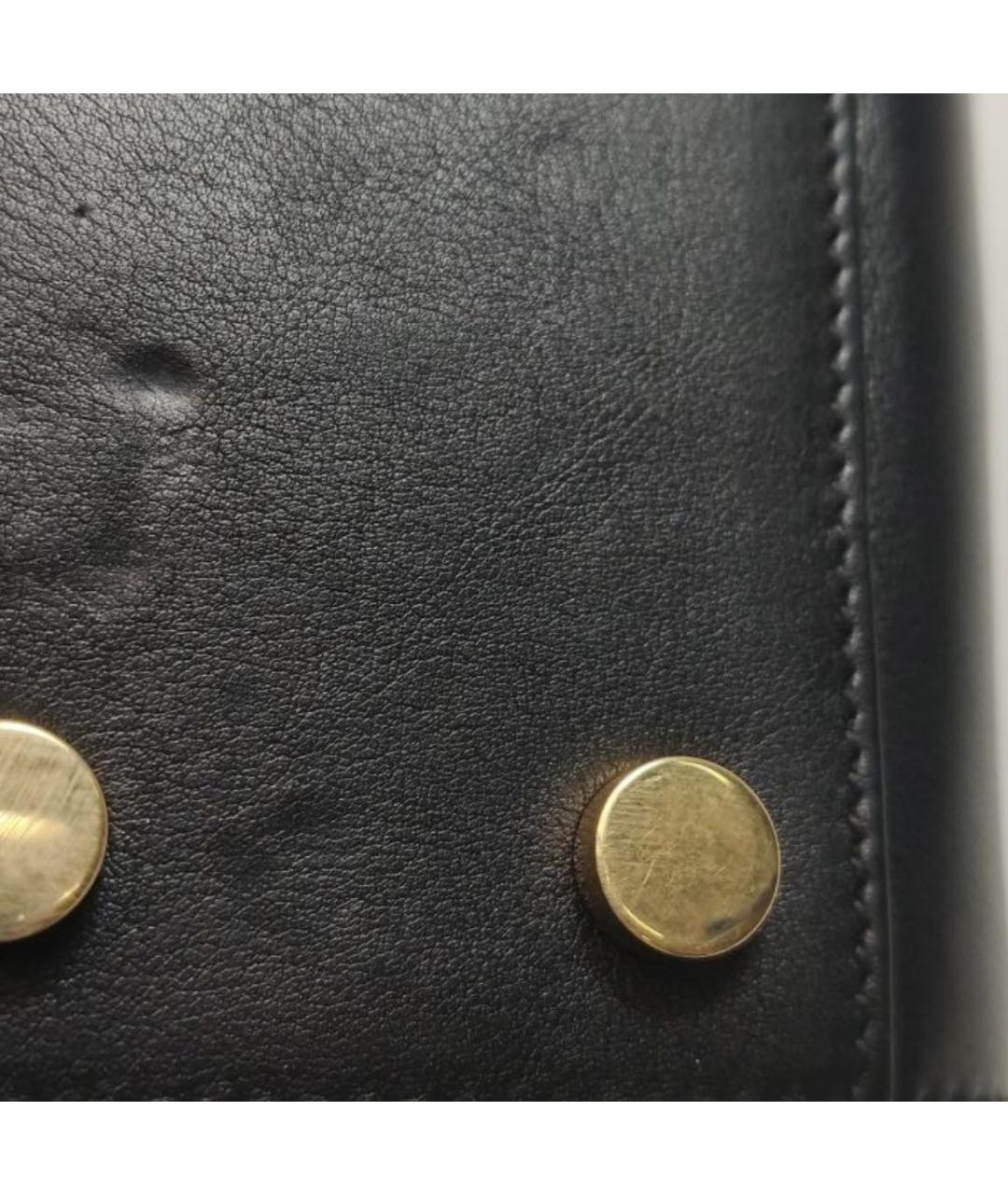 SAINT LAURENT Черная кожаная сумка тоут, фото 8