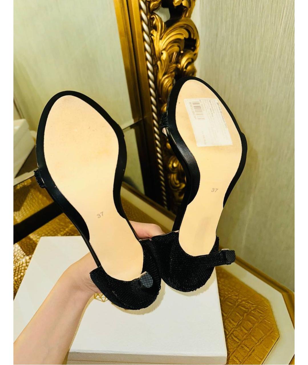 Age Of Innocence Черные текстильные босоножки, фото 4