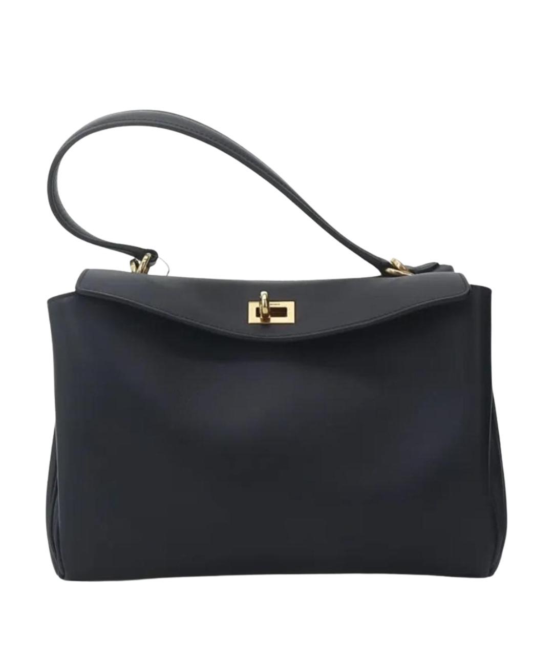 BALENCIAGA Черная кожаная сумка тоут, фото 1