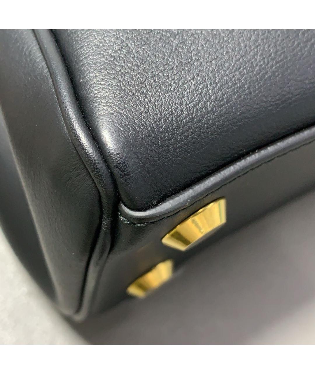 BALENCIAGA Черная кожаная сумка тоут, фото 8