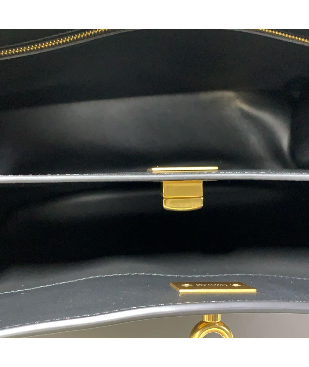 BALENCIAGA Черная кожаная сумка тоут, фото 6