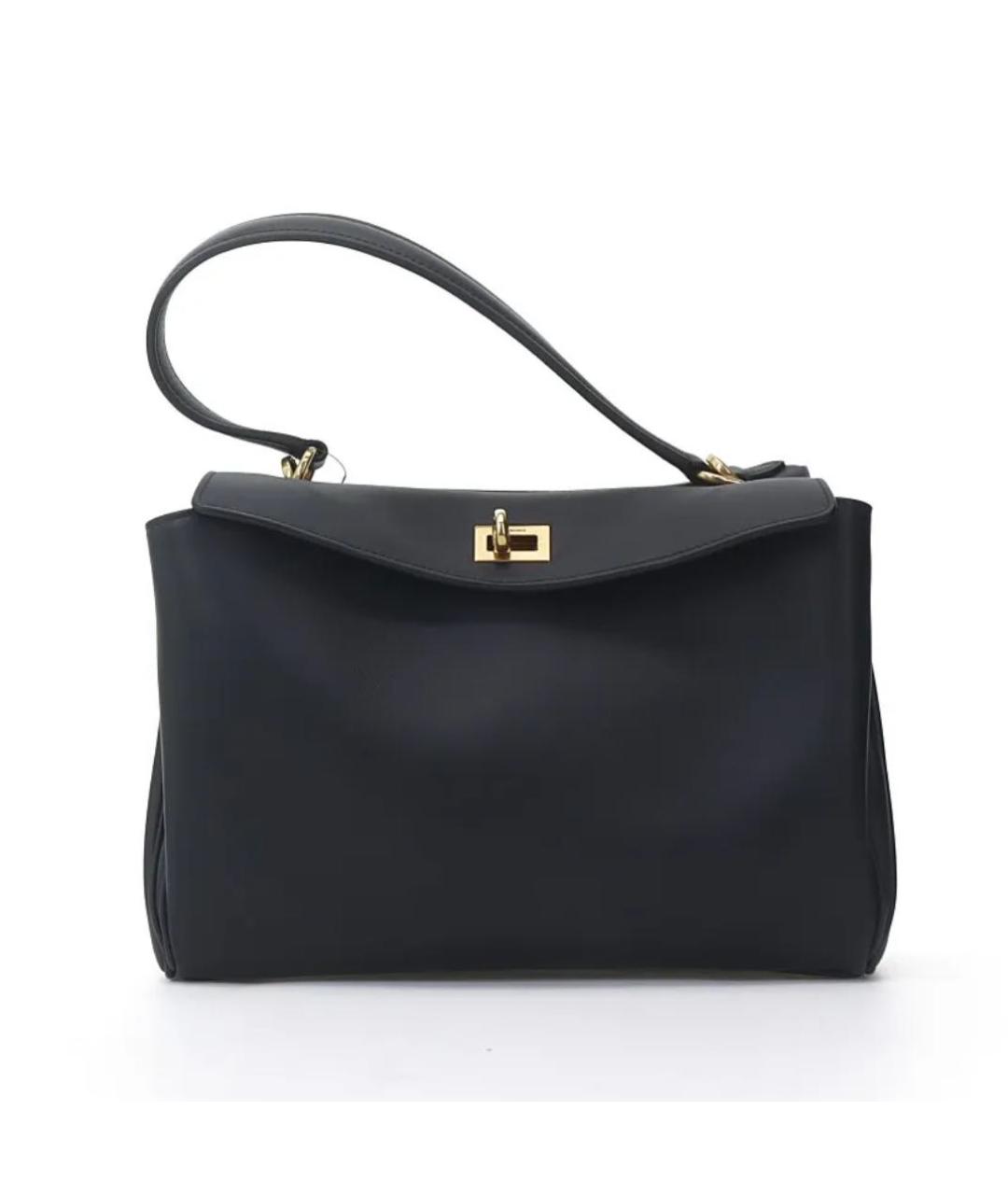 BALENCIAGA Черная кожаная сумка тоут, фото 9