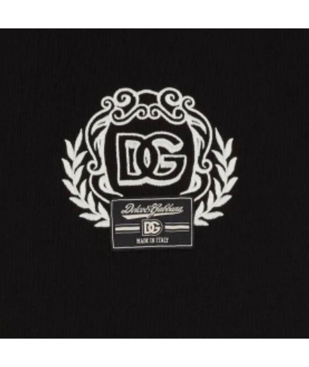 DOLCE&GABBANA Черный хлопковый джемпер / свитер, фото 4