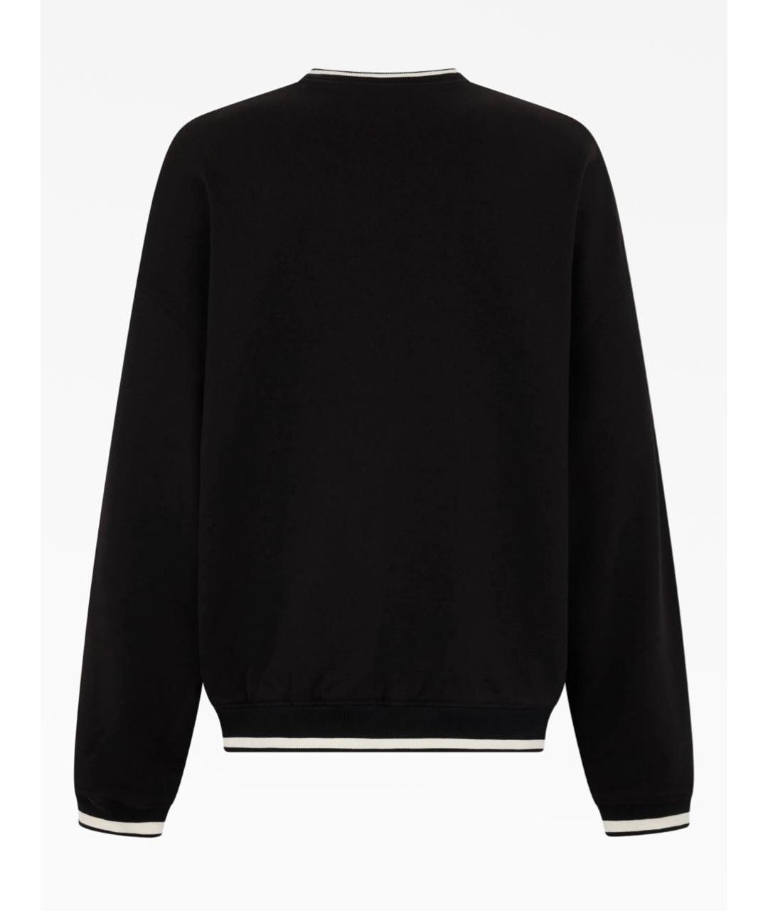 DOLCE&GABBANA Черный хлопковый джемпер / свитер, фото 2