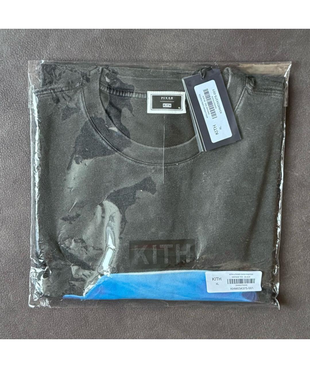 KITH Черная хлопковая футболка, фото 4