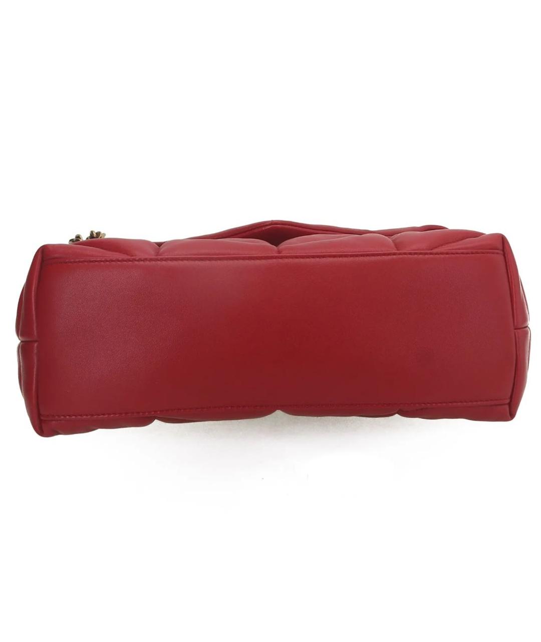 SAINT LAURENT Красная кожаная сумка через плечо, фото 4