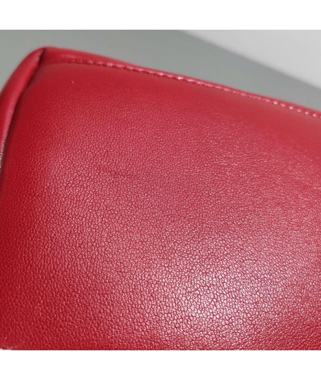 SAINT LAURENT Красная кожаная сумка через плечо, фото 5