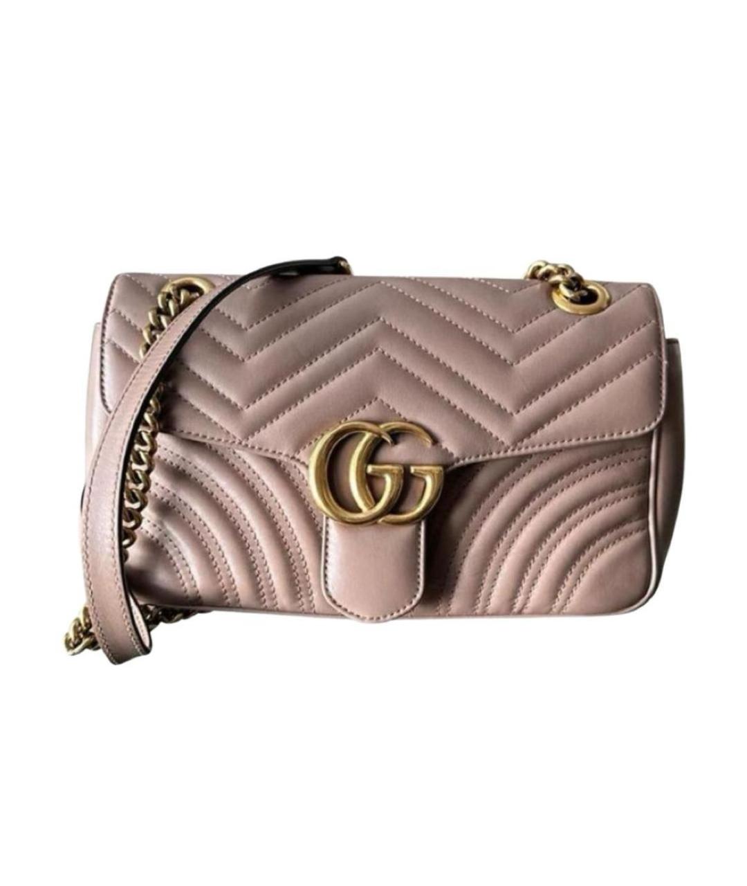 GUCCI Бежевая кожаная сумка через плечо, фото 1