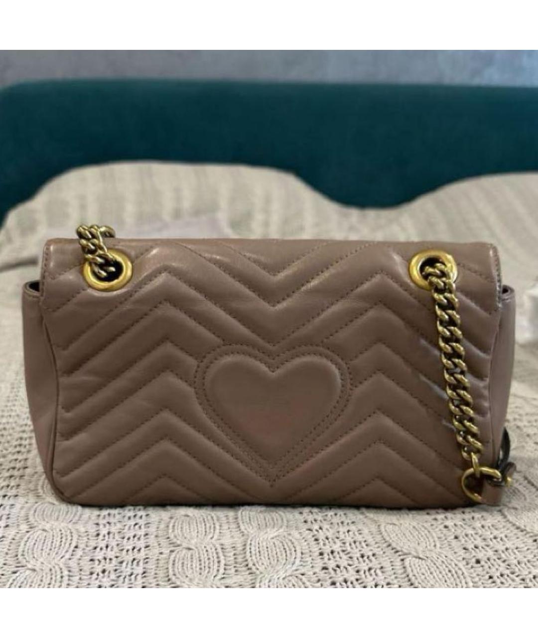 GUCCI Бежевая кожаная сумка через плечо, фото 3