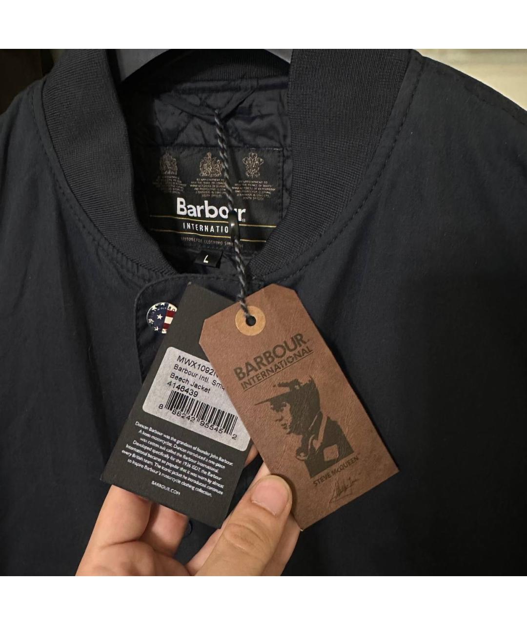 BARBOUR Темно-синяя хлопковая куртка, фото 5