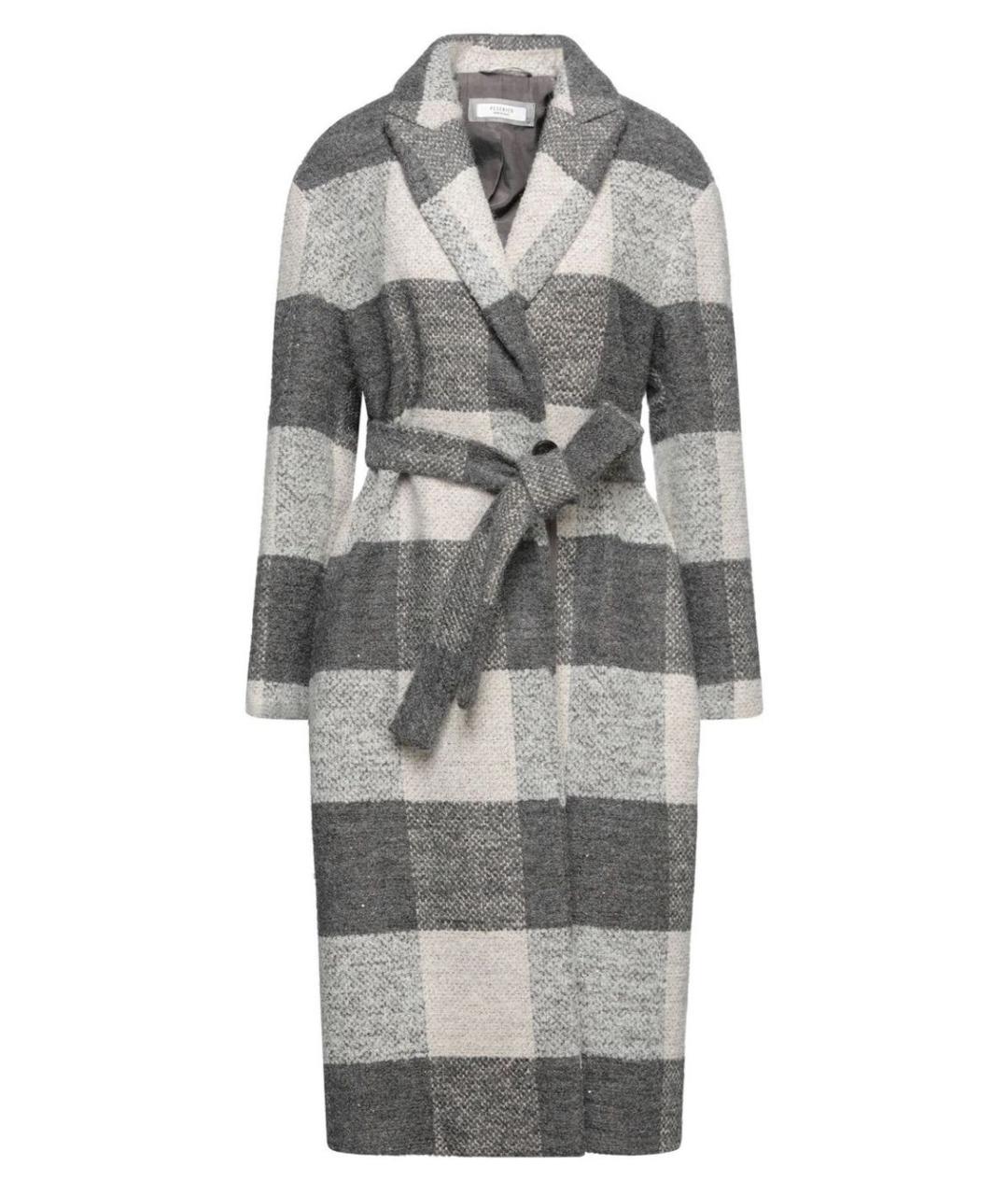 PESERICO Серое шерстяное пальто, фото 1