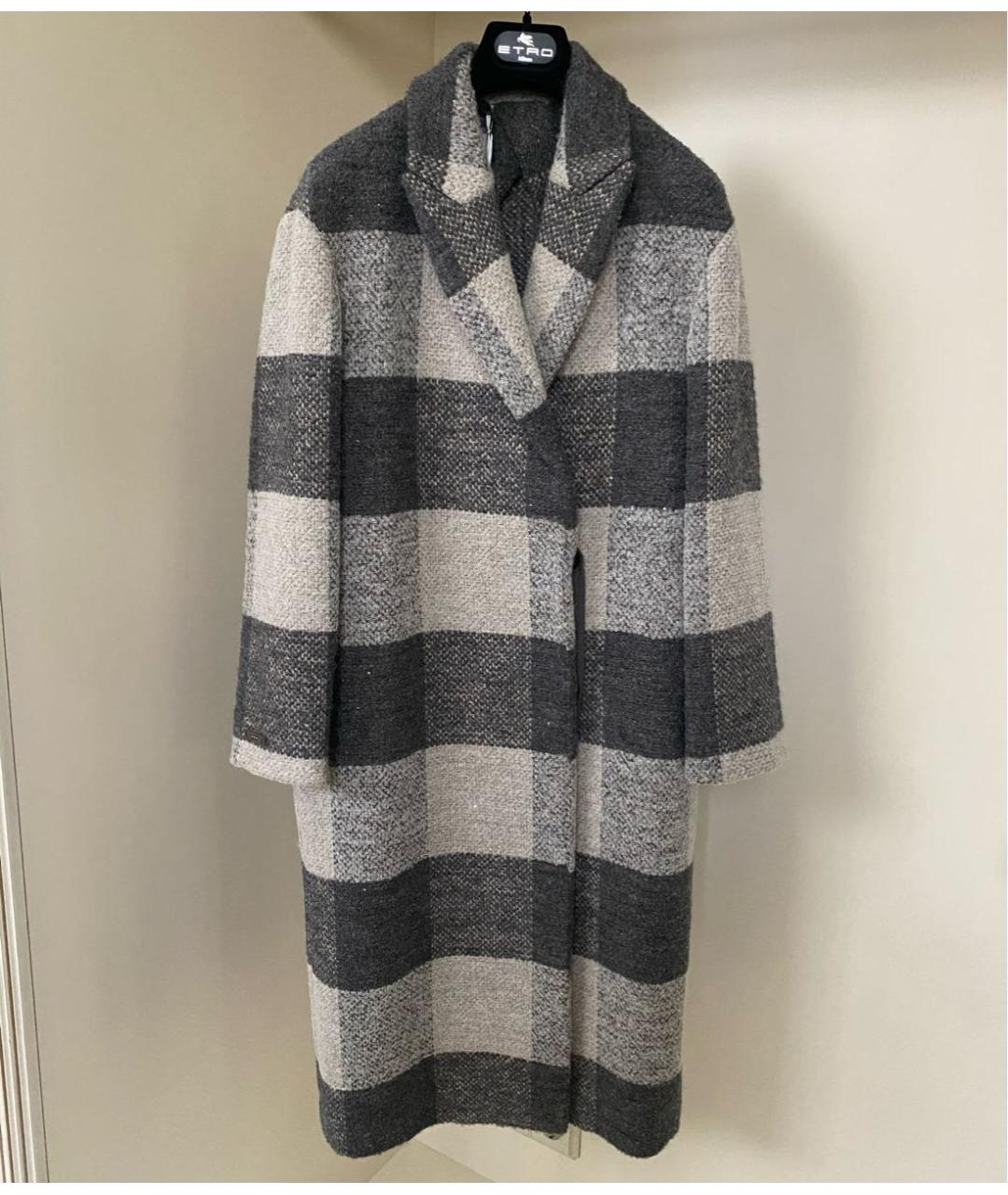 PESERICO Серое шерстяное пальто, фото 5