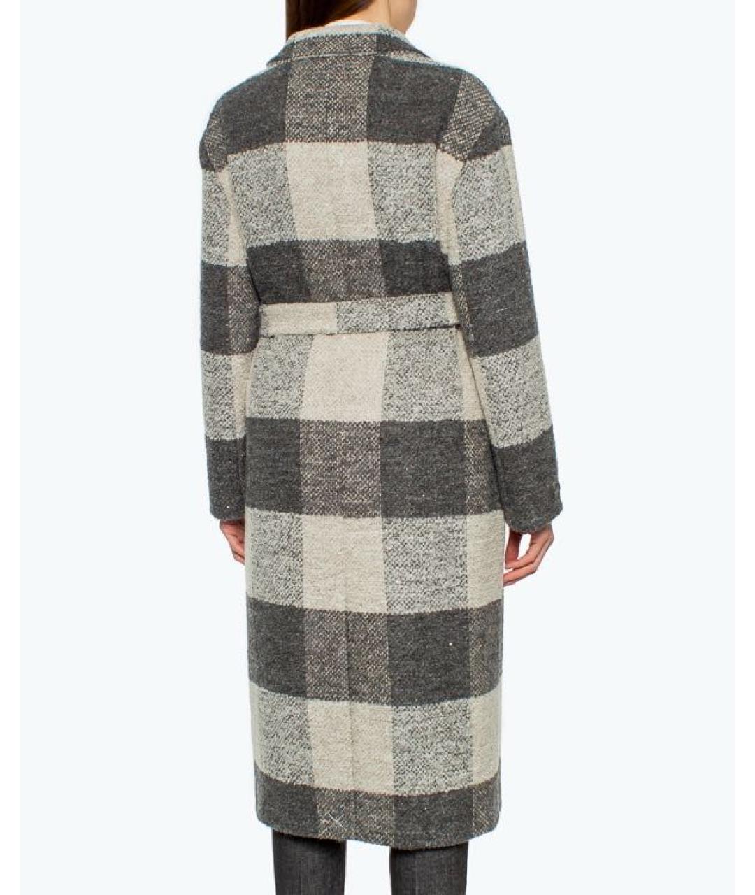 PESERICO Серое шерстяное пальто, фото 4