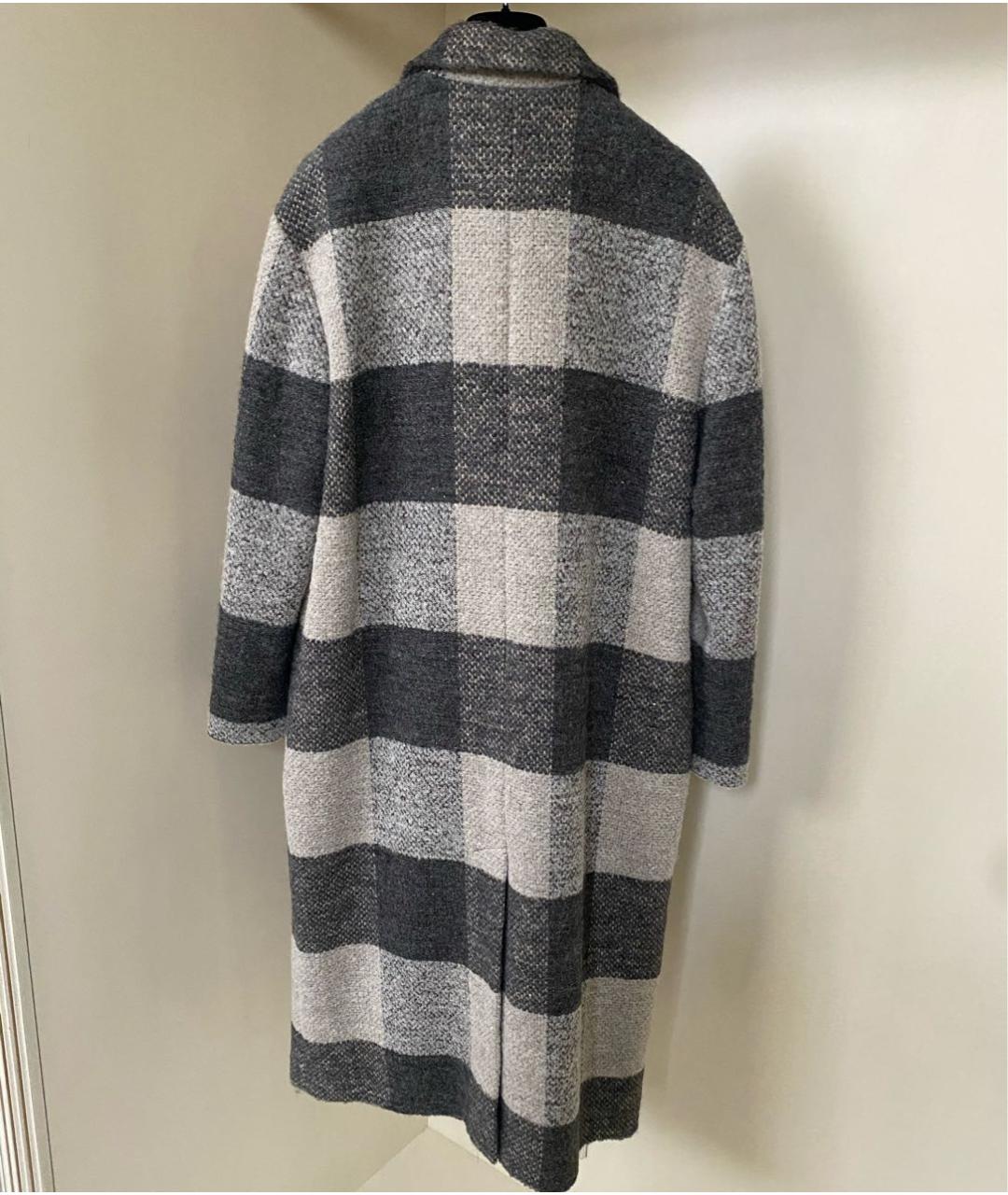 PESERICO Серое шерстяное пальто, фото 7