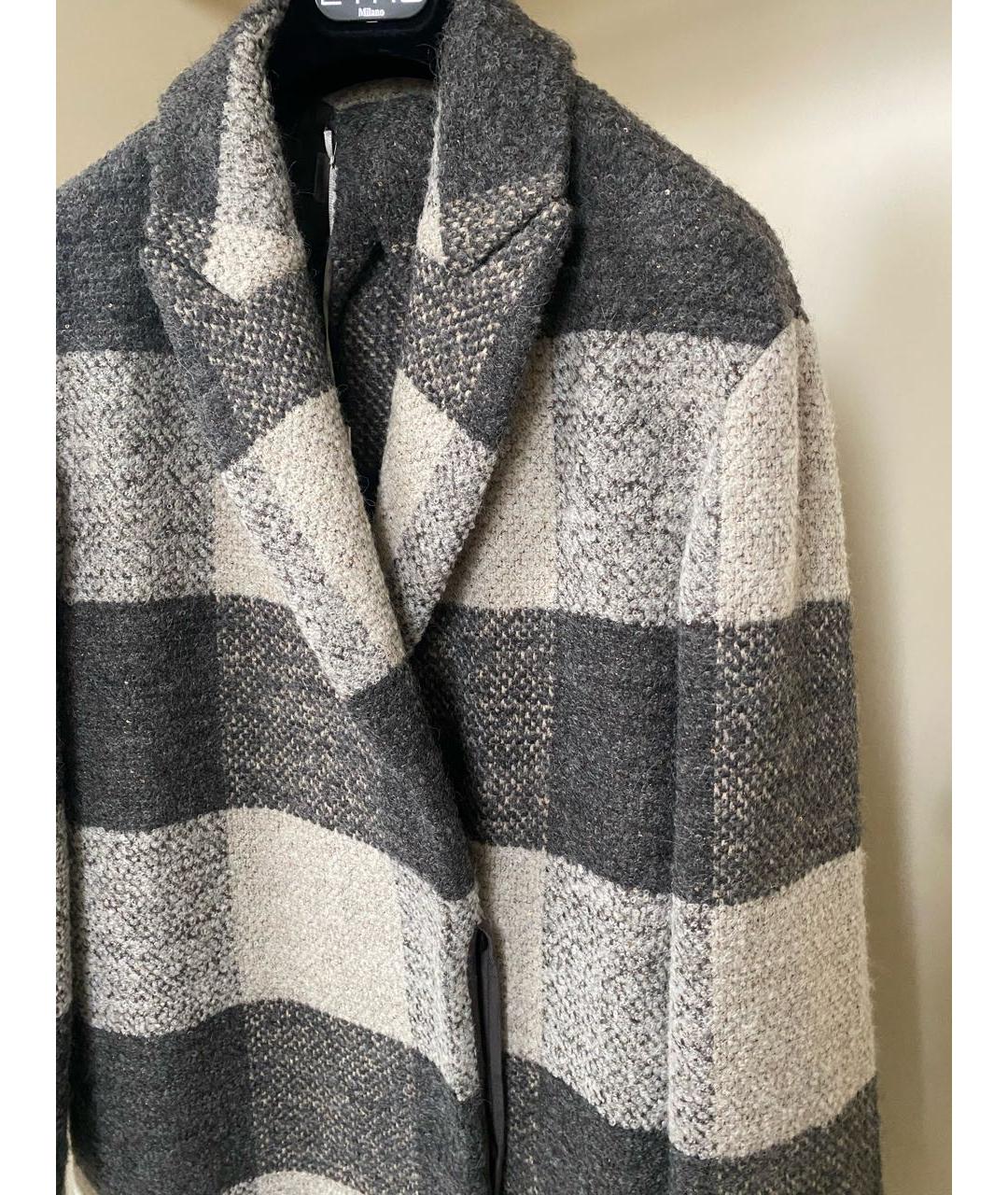 PESERICO Серое шерстяное пальто, фото 6