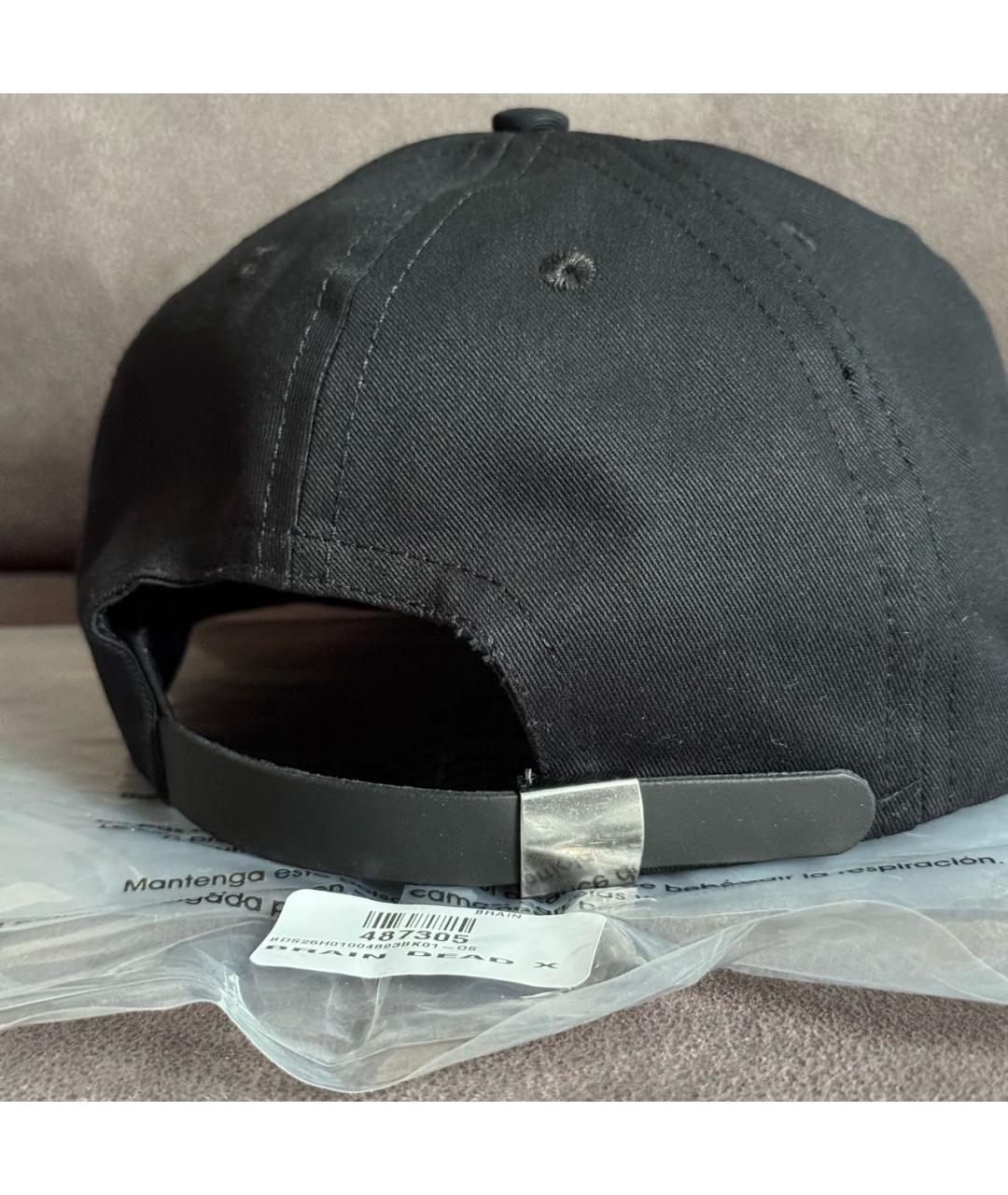 Brain Dead Черная хлопковая кепка/бейсболка, фото 5